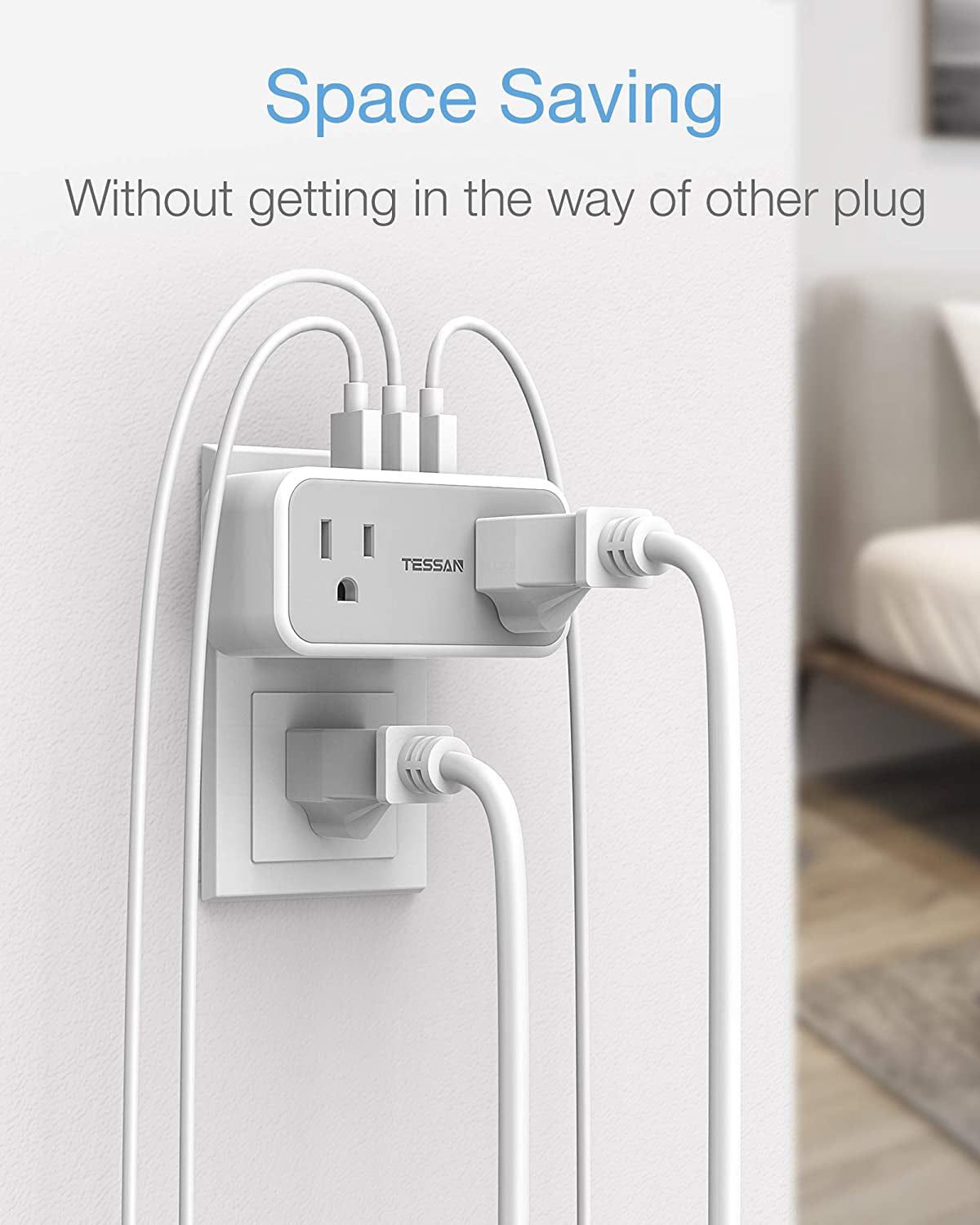 Cruise Safe Multi Plug Outlet Extender with USB