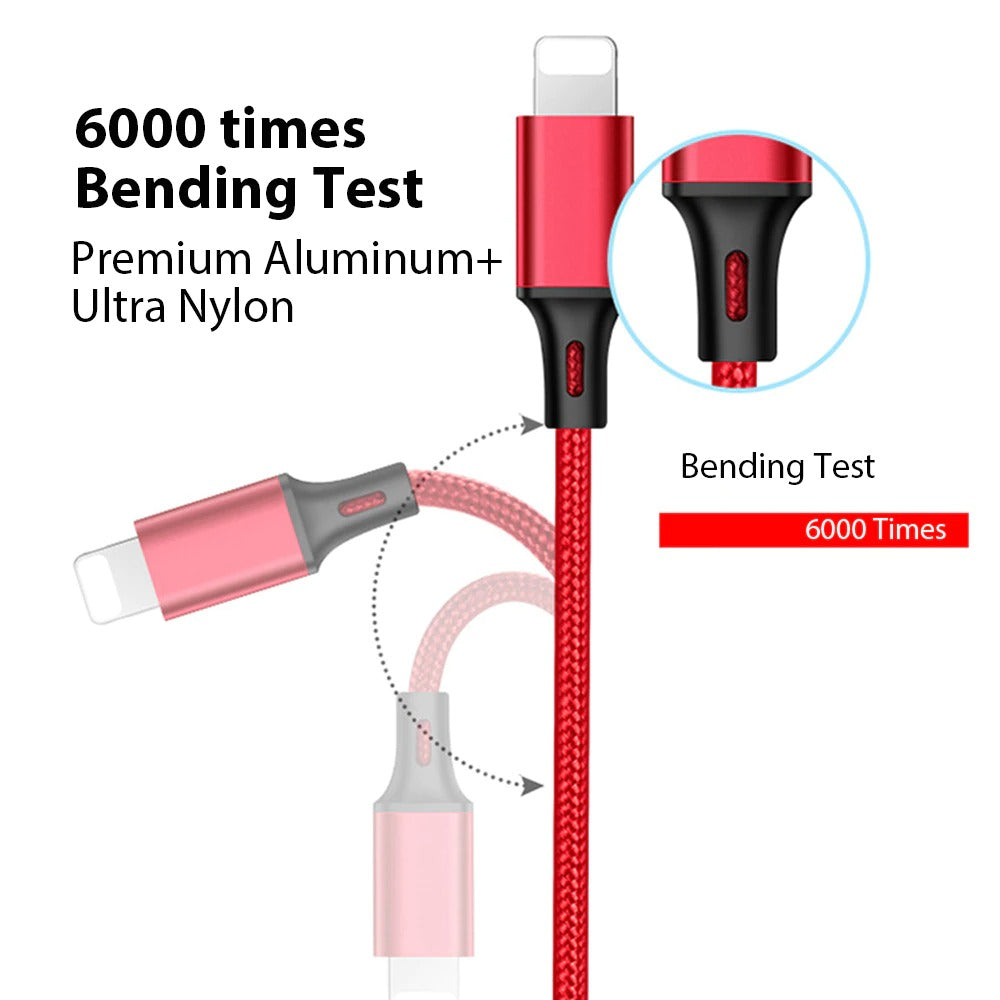 3 in 1 USB Cable For Apple & Android Phones