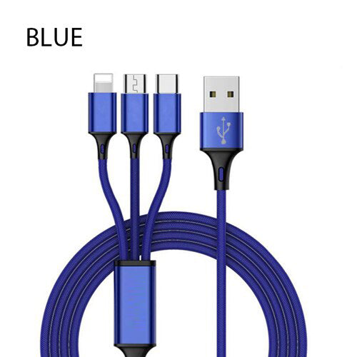 3 in 1 USB Cable For Apple & Android Phones