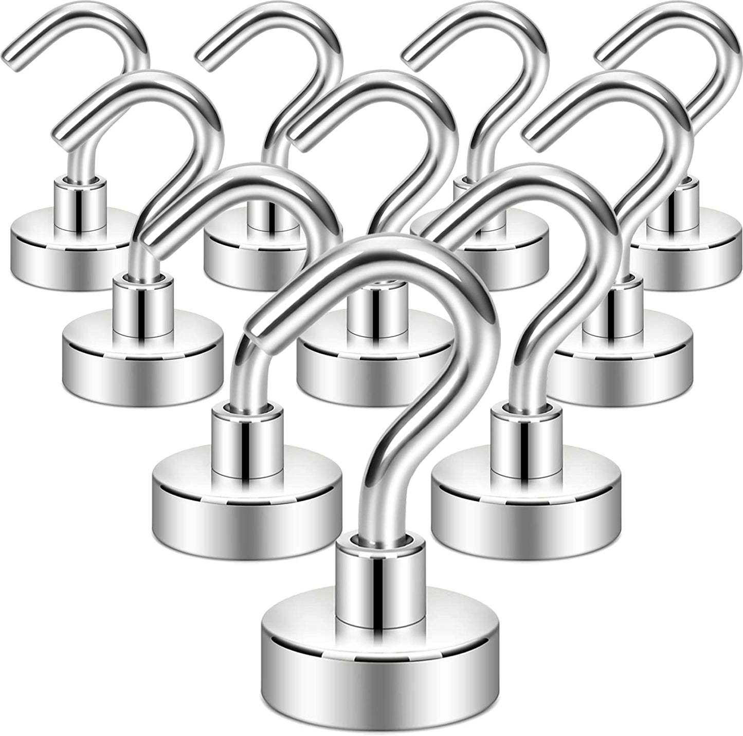 Heavy Duty Magnetic Cruise Ship Wall Hooks (10 Pack)