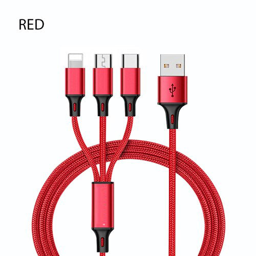 3 in 1 USB Cable For Apple & Android Phones