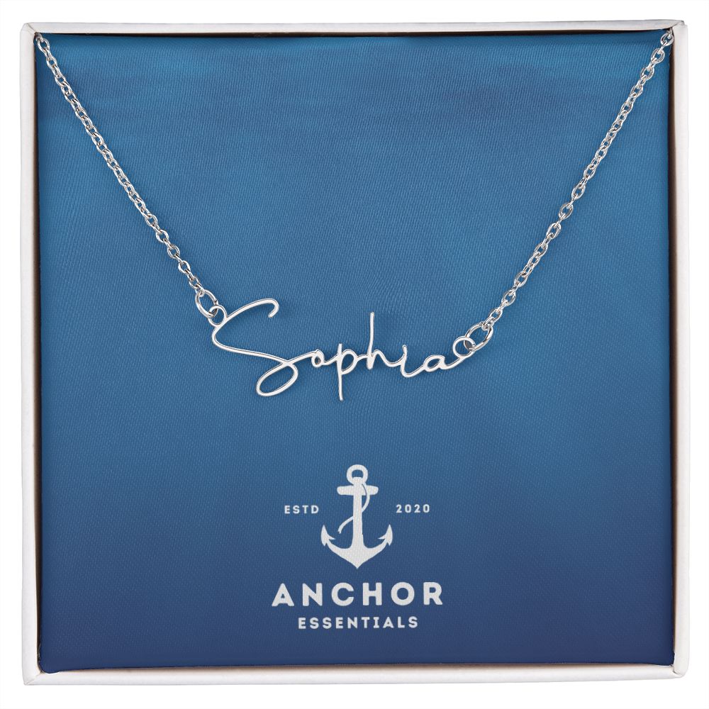 Anchor Essentials Signature Style Name Necklace