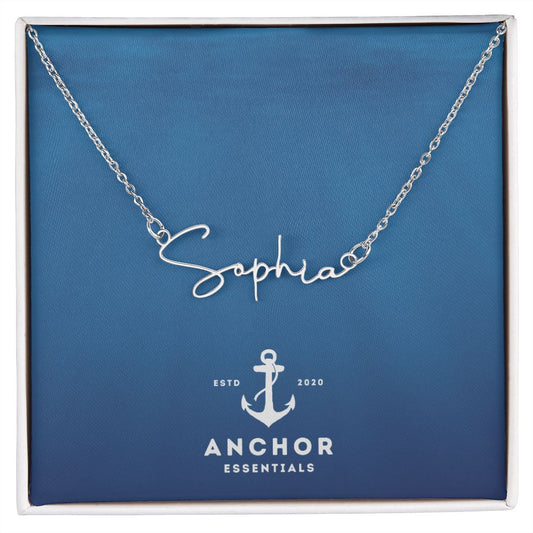 Anchor Essentials Signature Style Name Necklace