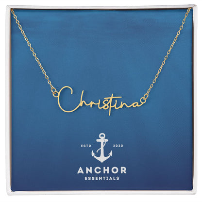 Anchor Essentials Signature Style Name Necklace